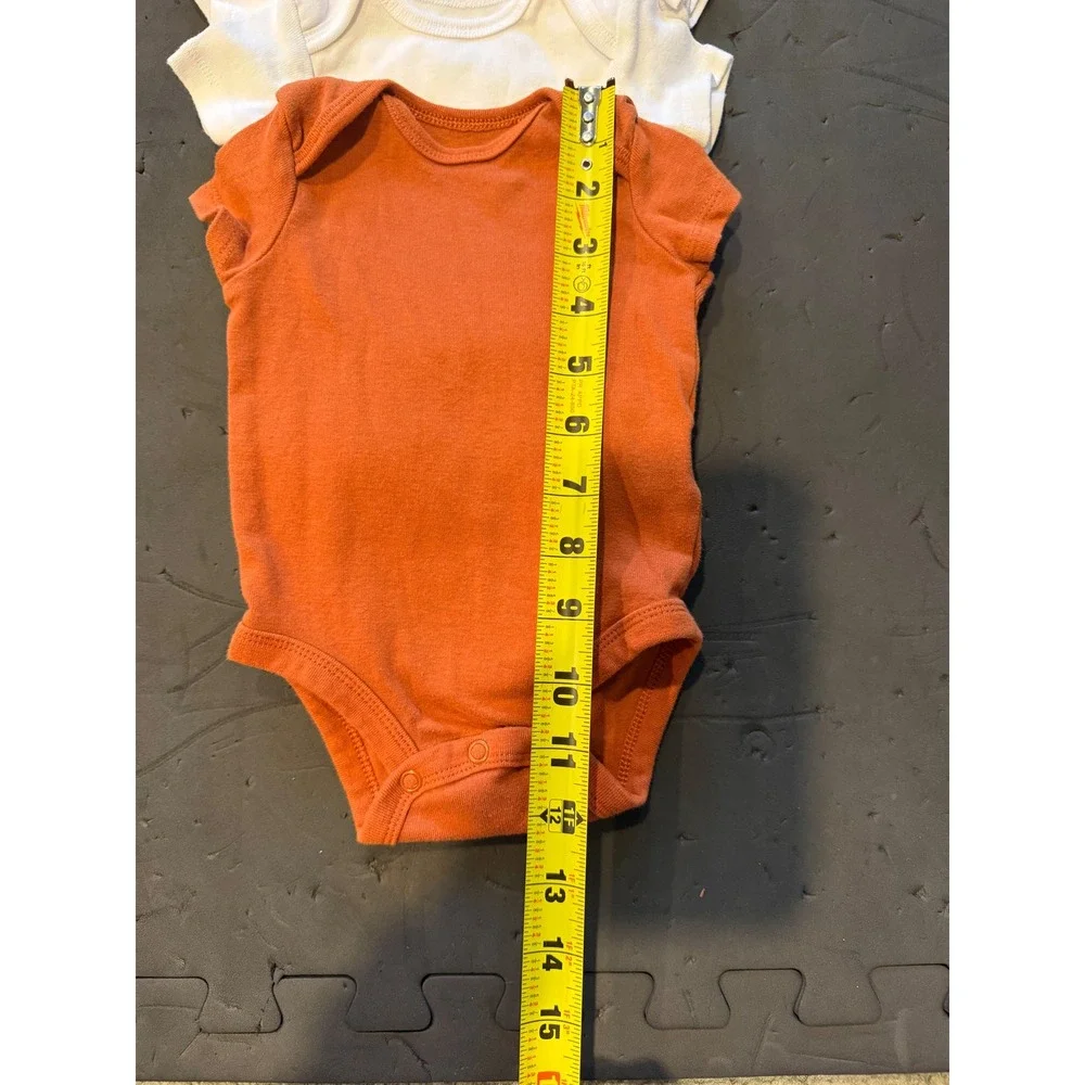 Carters Baby 4 Pack Short Sleeve Bodysuits Rust Orange White 3 Months 1M062510